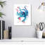Blue Octopus Splash sur impression sur toile-969174802