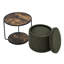 Table polyvalente foncée avec option de rangement et tabouret amovible pour n'importe quelle pièce-1129886207