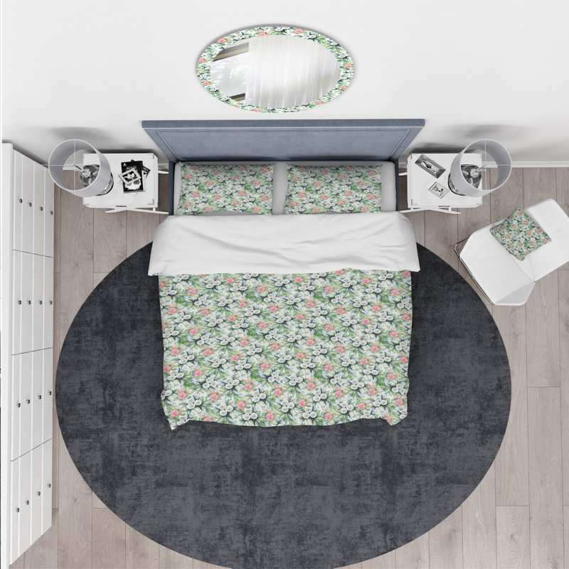 Ensemble de housse de couette traditionnelle, Housse de couette très grand + 2 taies décoratives