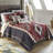 Mojave Red Quilted Geometric Shapes Quilt Set-1209508286