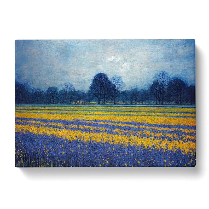 Ravishing Bluebell Field - Wrapped Canvas