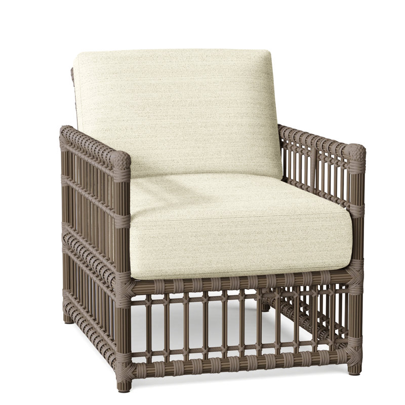 Newport Arm Chair with Cushions, No Welt, Newport #66 Burlap, Verona Fossil