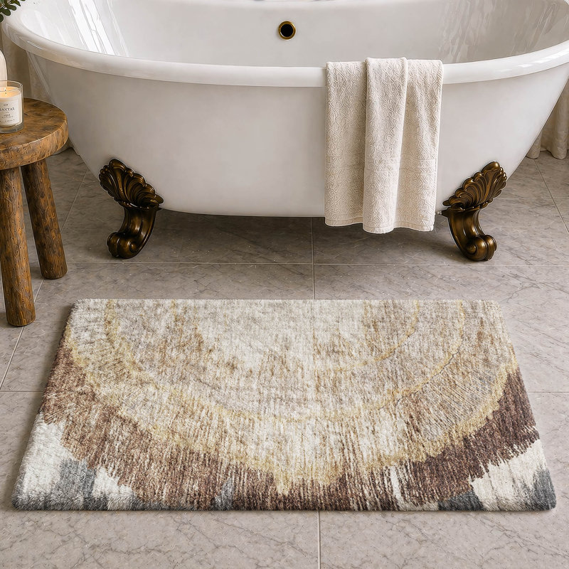 Tapis à poil long de qualité supérieure lavable à la machine ADS650, Brown, 1'8" x 2'6"