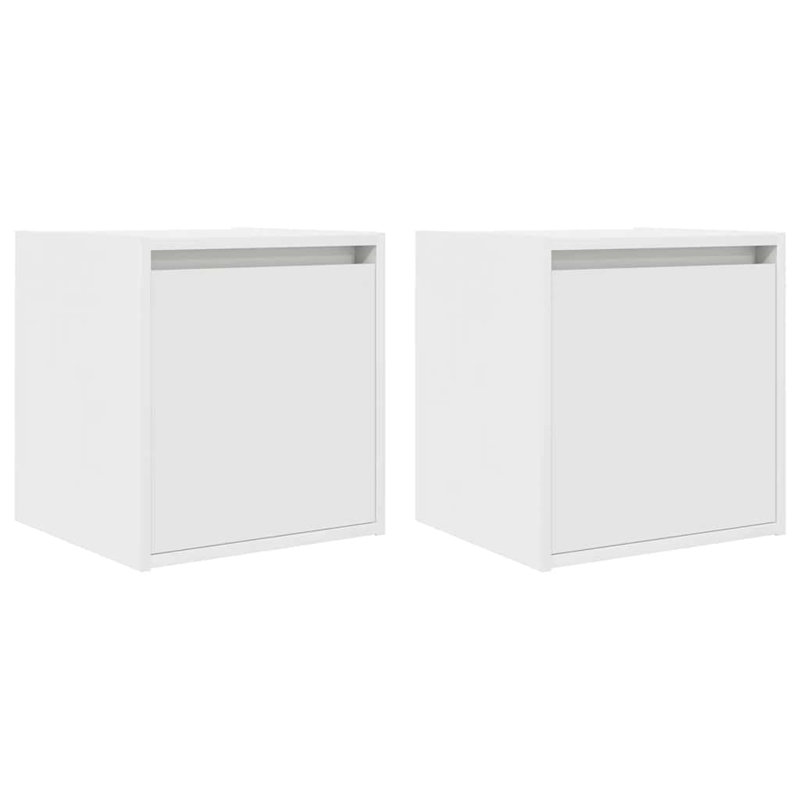 Wall-Mounted Bedside Cabinet 38X34x40 Cm, White, 2