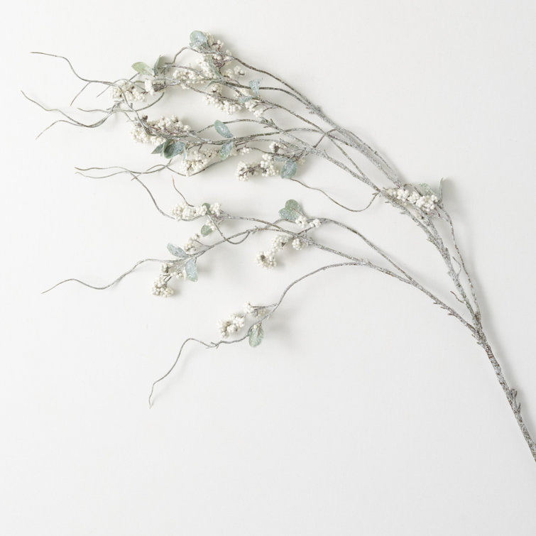 Metallic Berry Silver Stems