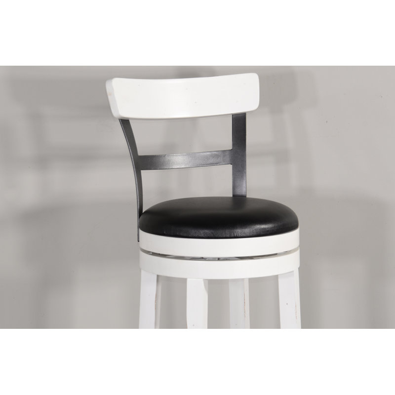 Meilani Swivel Upholstered Counter Stool, Bar Stool (30” Seat Height), Buckskin