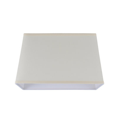 Abat-jour rectangulaire en coton H 10 po (araignée) blanc cassé