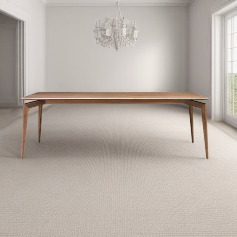 Walnut Solid Wood Dining Table, 35.43" W x 86.61" L