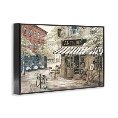  Cozy Town Antiques Shop, estampe numérique encadrée par Ruane Manning