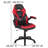 Ariquer High-Back Racing Style Gaming Chair with Headrest and Flip-Up Arms-762130657