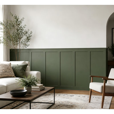 Board and Batten Wall Panel Kit,Paintable Wainscoting Panels for Bedroom Living Room Hallway, Covers 94 x 54 in Molding Trim Slat with Edge Strip