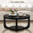 Rustic 2 Tier 31 inch Round Coffee Table  Center Table For Living Room-1579515273