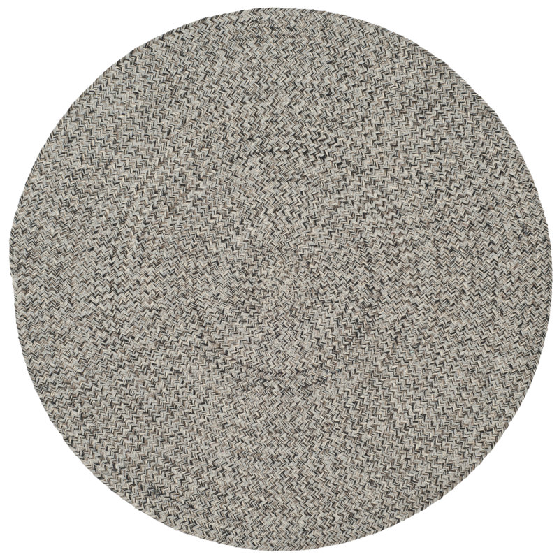 Round Sieglinde Solid Colour Cotton Hand Woven Indoor / Outdoor Area Rug, Round 91 cm