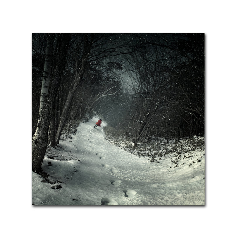 « into the winter forest », impression sur toile tendue, H 35 po x l 35 po