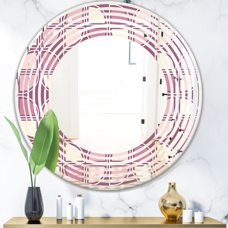 Miroir mural sans cadre wave design artisanat american, 31,5 po x 31,5 po