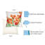  Housse et insert de coussin carré extérieur Poppies-21385566