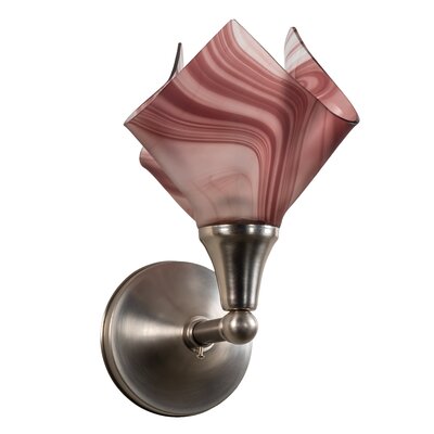 Handkerchief 1-Light Swirl Fused Glass Armed Sconce -  Meyda Lighting, 72455