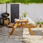 Aaliyah 6 - Person Wood Patio Dining Set with Rectangular Table-1959720809