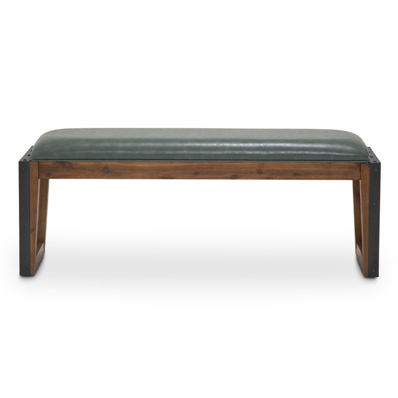 Brooklyn Walk Vinyl Dining Accent Bench - Burnt Umber