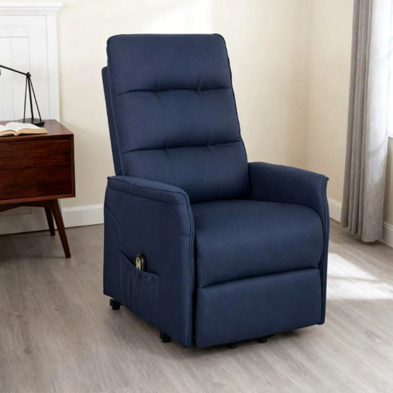 Canapé inclinable en tissu avec télécommande, fauteuil relevable électrique, poches latérales