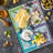 Ambesonne Floral Cutting Board Large Size Flowers in Frames Multicolor