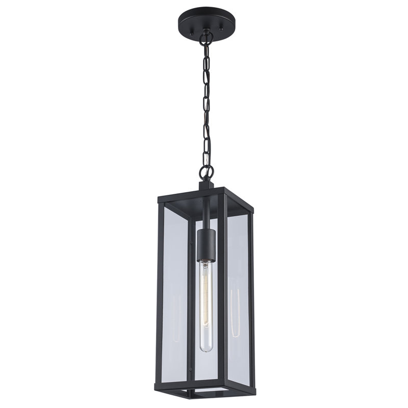 Lanterne suspendue d'extérieur 1 lumière Iddings, H 19,5 po x l 6 po x P 6 po