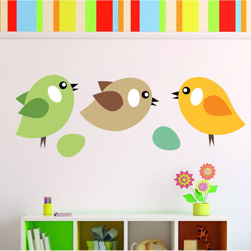 Adhésif décoratif oiseaux, H 33 po x l 85 po x P 1,7 po