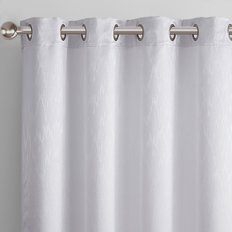 Bree Blackout Single Curtain Panel, 52" W x 90" L, White