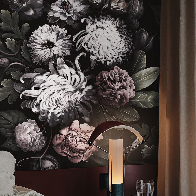 Cesia Dark Floral Wallpaper