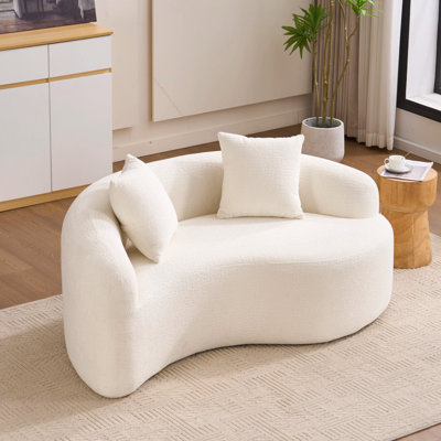 Canapé modulaire en chenille désossée LY-042 Boneless: à double profondeur (21,3 po et 26,8 po), sans assemblage, compact pour les petits espaces, 300 lb, L 66,9 po