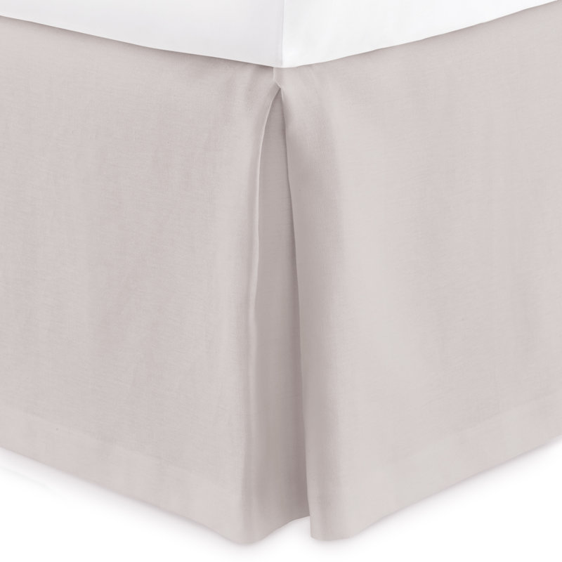 Mandalay Tailored Linen Bed Skirt, Blush, Twin