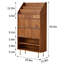 Bibliothèque en bois H 55,5 "x l 29,8"