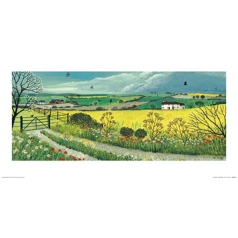 Canola Fields by Jo Grundy - No Frame Print, 30 cm H x 60 cm W x 0.01 cm D