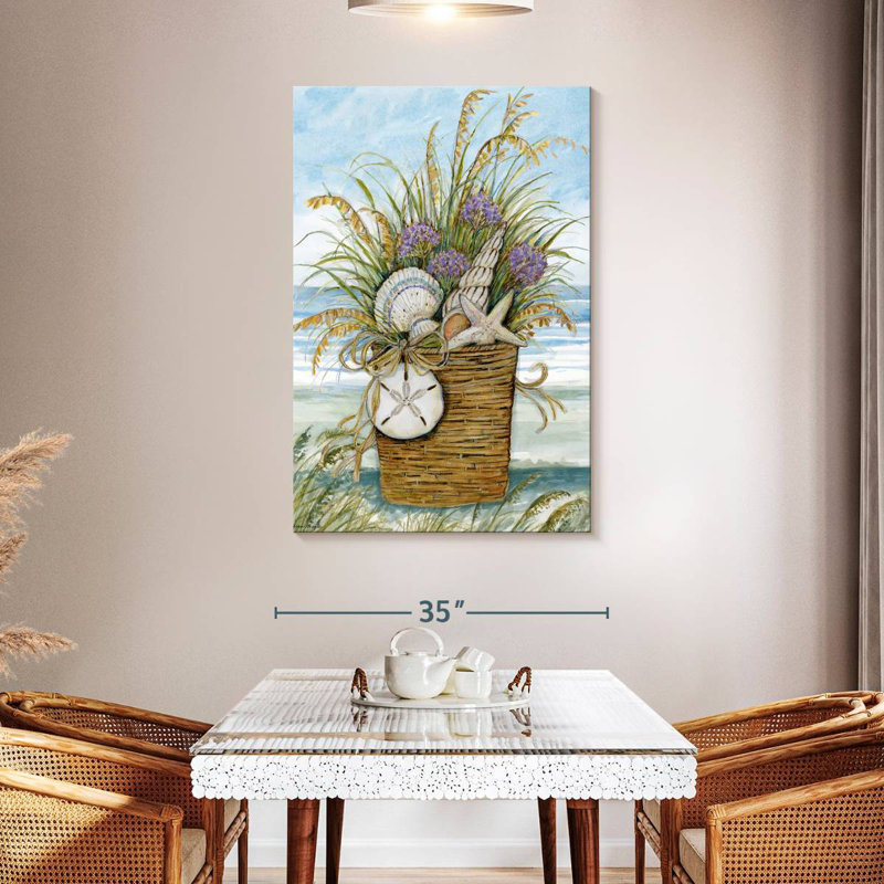 Aletra Shells Basket, 48" H x 32" W