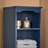 Blue Bathroom Storage Cabinet, Tall Narrow Freestanding Bathroom Cabinet with 3 Open Shelves, Adjustable Shelf & Drawer, Slim Bathroom Floor Cabinet Organizer for Small Spaces, 13.8"W x 11.8"D x 66.9"H