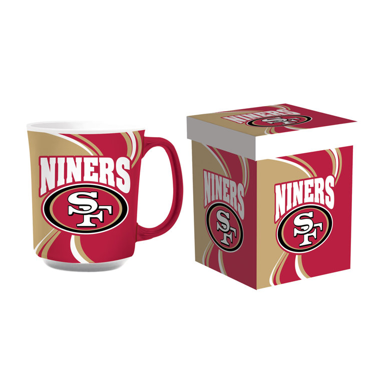 San Francisco 49ers Coffee Mug 17oz Ceramic 2 Piece Set with Gift Box -  Caseys Distributing