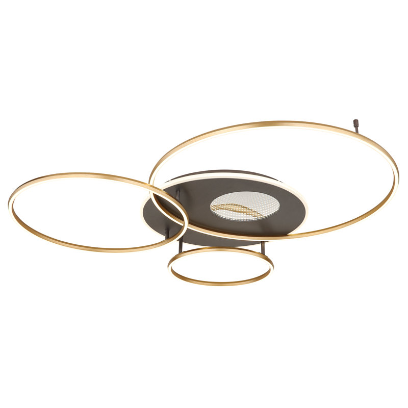 Cuthburt Plastic LED Flush Mount, Gold colours, Gold