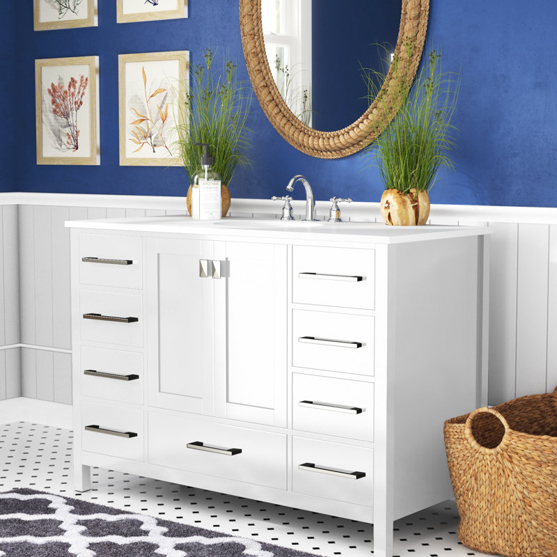 Ensemble de meuble-lavabo simple 48 po Irene, Blanc