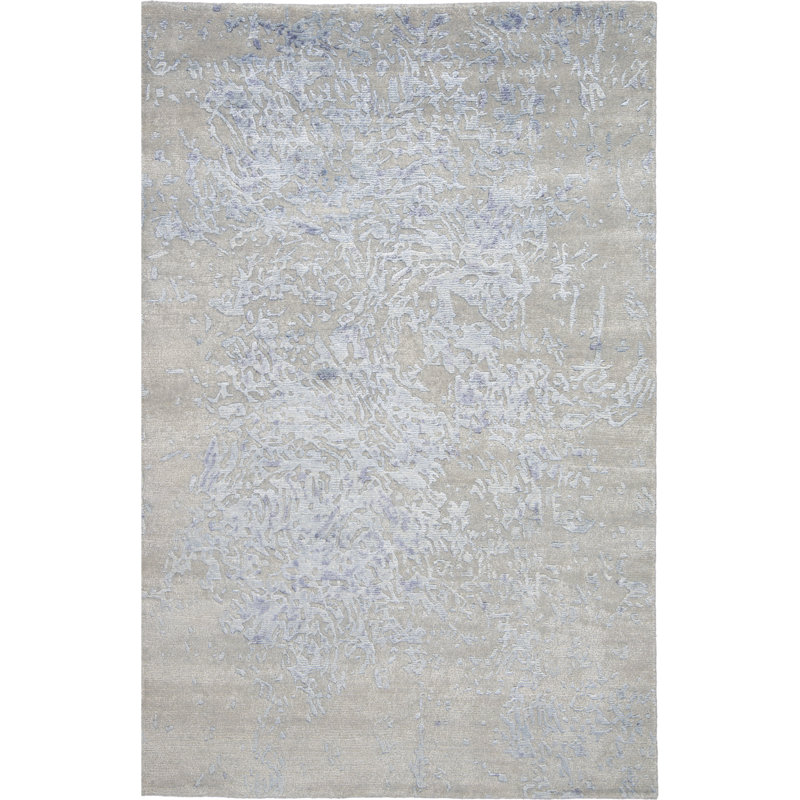Nourison Tinita 3'9" x 5'9" Grey Blue Modern Indoor Rug, Rectangle 3'9" x 5'9"