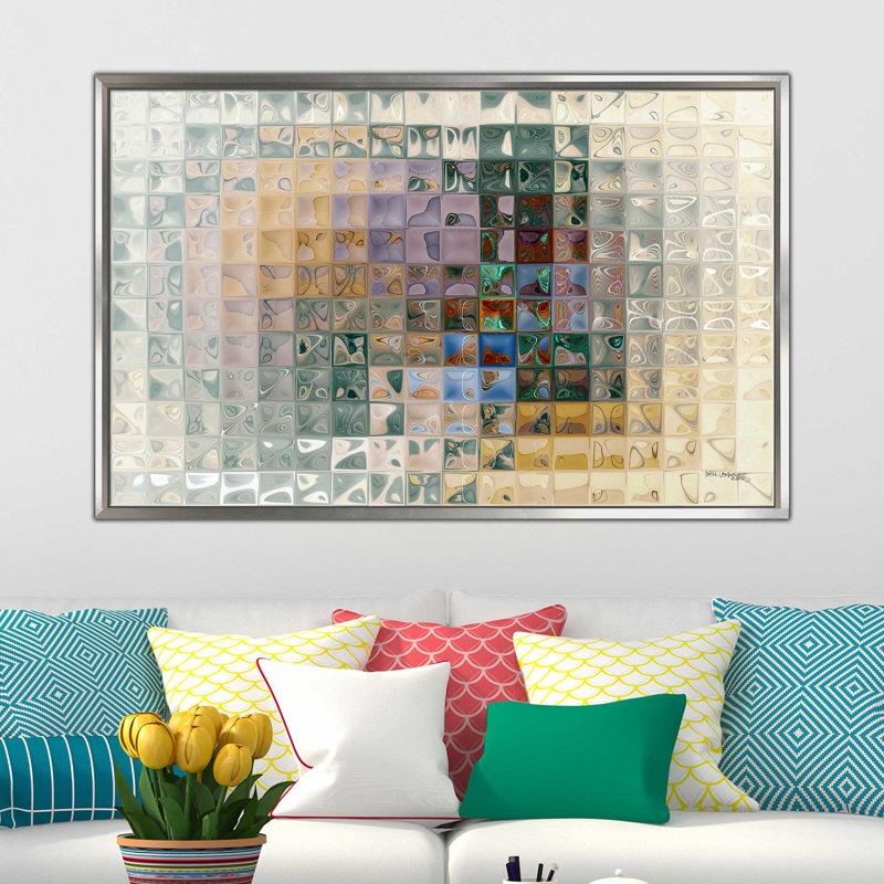 «Tile Art # 7, 2012» par Mark Lawrence, reproduction d'art graphique sur toile, H 39,5 po x l 63,5 po x P 2 po