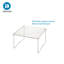 Rehausse de tablette d'armoire empilable en plastique pour le rangement de la salle de bain iDesign - transparent / satiné