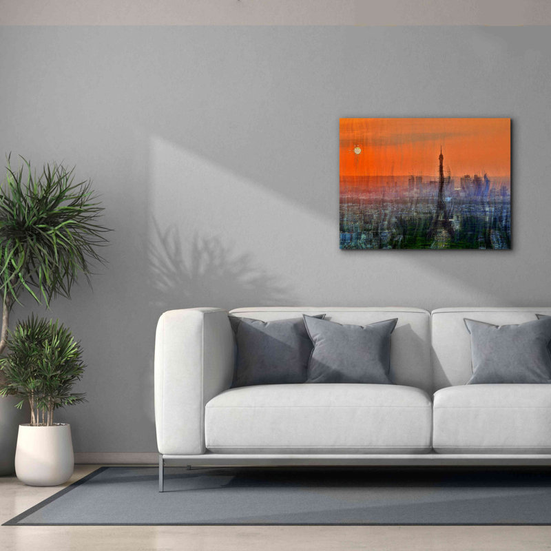 Ebern Designs «paris6» par David Manlove, estampe numérique sur toile, 16 po x 12 po, H 26 po x l 34 po x P 1,5 po