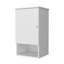 Armoire de salle de bain à une porte - Finition blanche - 2 tablettes internes pour la sécurité, 1 tablette ouverte - accès rapide - rangement mural moderne pour médicaments