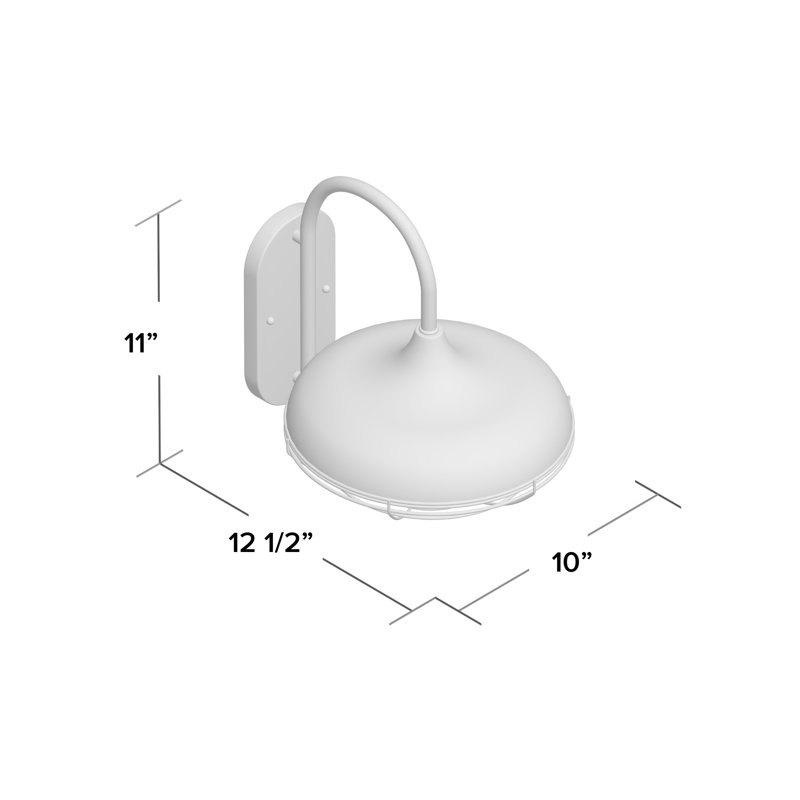 Fitzhugh Steel Wall Light, Satin Black