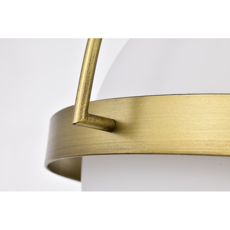 Orleans Glass Flush Mount, 15.63" H x 18" W x 18" D, Natural Brass