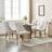 Rayon Cloth Flocking Chenille Dining Chairs Channel Kitchen Dinner Chair Comfy  Fabric Upholstered Accent Chair For Dining Room With En Stainless Steel Plating Legs,Set Of 2-897679003