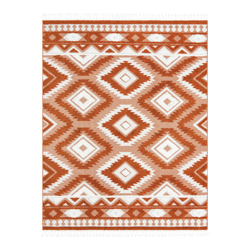 Jiawei Geometric Indoor Rug, Rectangle 7'10" x 10'