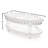 Monaco - Oval Coffee Table - Palms Insert - Blanc Finish
