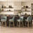 26" Seat Height Swivel Bar Stools Set of 6, Polyester Upholstered Seat on Solid Wood Frame-109712405-109712404-104346150