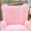 Fauteuil d'appoint moderne pour enfants, 62 cm de large, à oreilles d'ours, recouvert de tissu de polyester.-1088919819